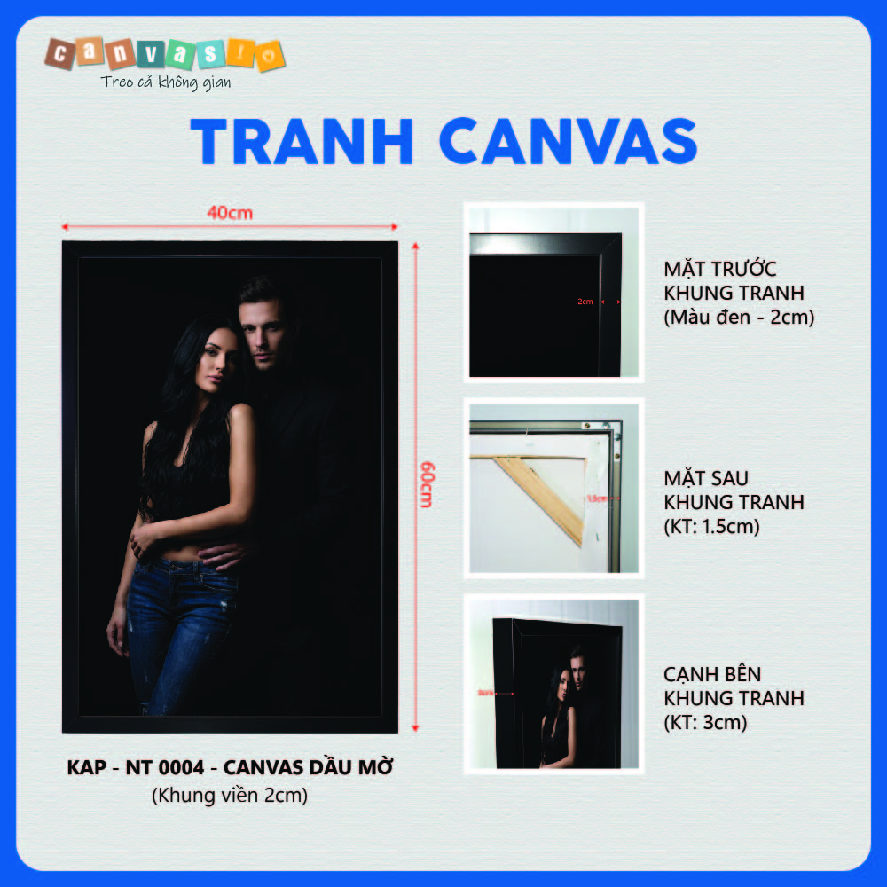 Tranh canvas cặp đôi hiện đại nghệ thuật (Mã số: KAP-NT 0004) Thông số kỹ thuật Tranh canvas cặp đôi hiện đại nghệ thuật (Mã số: KAP-NT 0004)