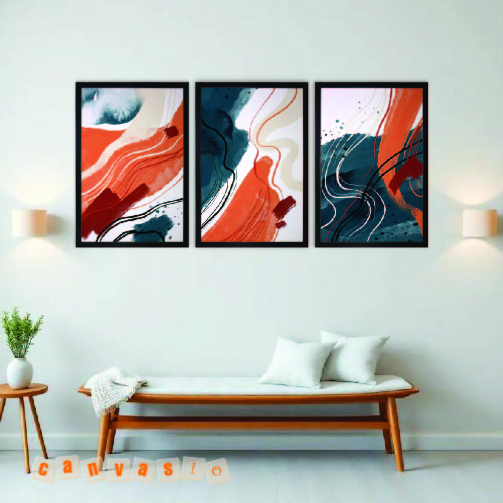 Bộ 3 Bức Tranh Canvas Trừu Tượng Hiện Đại (Mẫu KAP-TT 0010) Bộ 3 Bức Tranh Canvas Trừu Tượng Hiện Đại (Mẫu KAP-TT 0010)