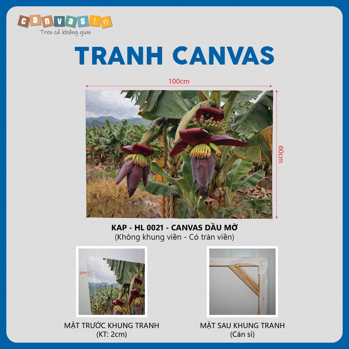 Tranh canvas Hoa chuối rừng Tây Nguyên | Mã số KAP-HL 0021 Thông số Tranh canvas Hoa chuối rừng Tây Nguyên | Mã số KAP-HL 0021