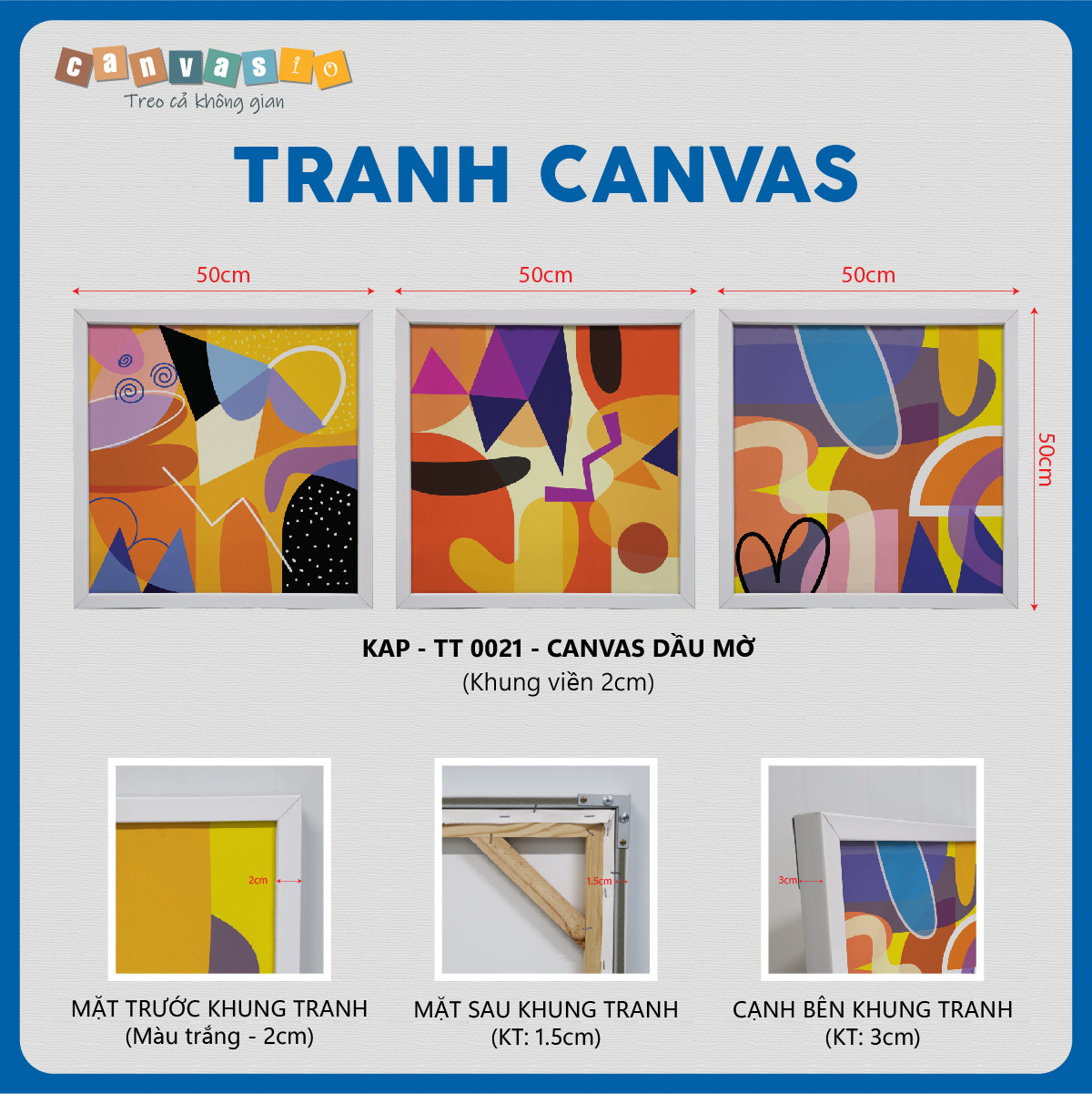 Tranh 3 tranh canvas trừu tượng hiện đại | Mã KAP-TT 0021 Tranh 3 tranh canvas trừu tượng hiện đại | Mã KAP-TT 0021