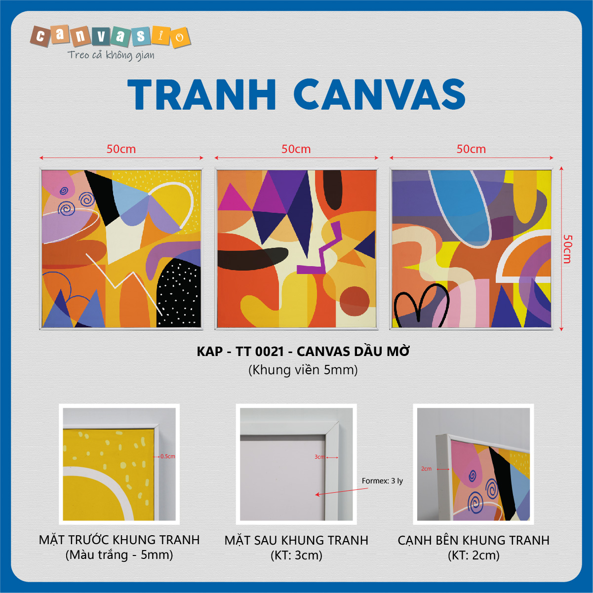 Tranh 3 tranh canvas trừu tượng hiện đại | Mã KAP-TT 0021 Tranh 3 tranh canvas trừu tượng hiện đại | Mã KAP-TT 0021