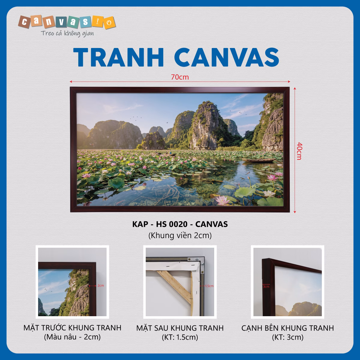 Tranh canvas hoa sen tĩnh lặng bình yên | Mã KAP-HS 0020 Tranh canvas hoa sen tĩnh lặng bình yên | Mã KAP-HS 0020 - Ảnh 4