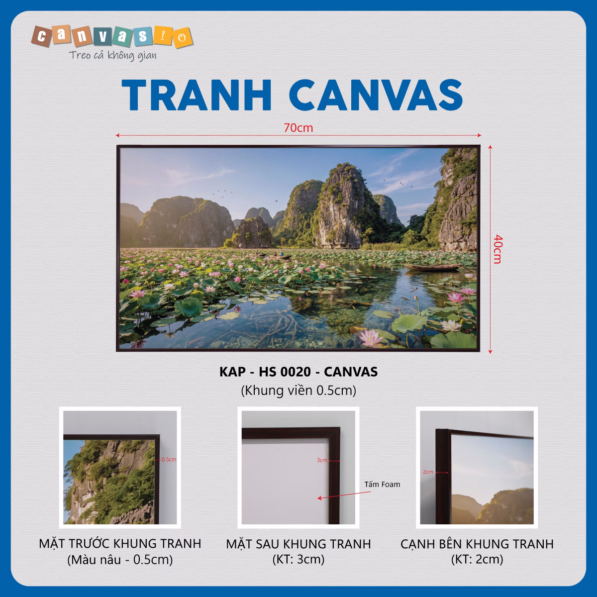 Tranh canvas hoa sen tĩnh lặng bình yên | Mã KAP-HS 0020 Tranh canvas hoa sen tĩnh lặng bình yên | Mã KAP-HS 0020 - Ảnh 2
