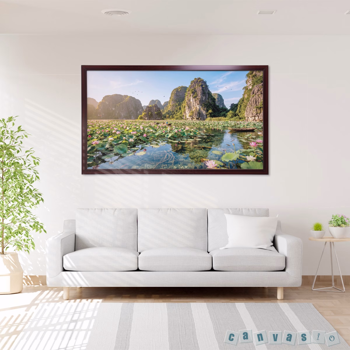 Tranh canvas hoa sen tĩnh lặng bình yên | Mã KAP-HS 0020 Tranh canvas hoa sen tĩnh lặng bình yên | Mã KAP-HS 0020 - Ảnh 3