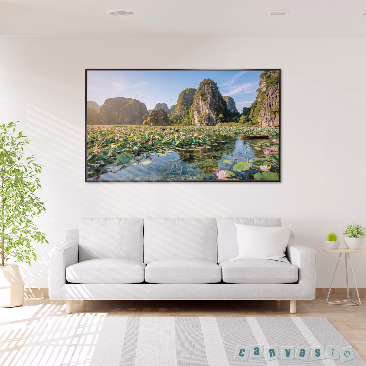 Tranh canvas hoa sen tĩnh lặng bình yên | Mã KAP-HS 0020 Tranh canvas hoa sen tĩnh lặng bình yên | Mã KAP-HS 0020