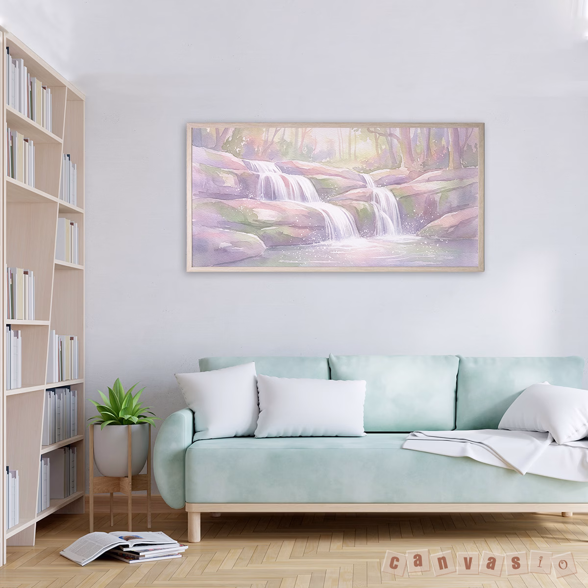 Tranh canvas phong cảnh suối nước | Mã KAP-PC 0040 Tranh canvas phong cảnh suối nước | Mã KAP-PC 0040