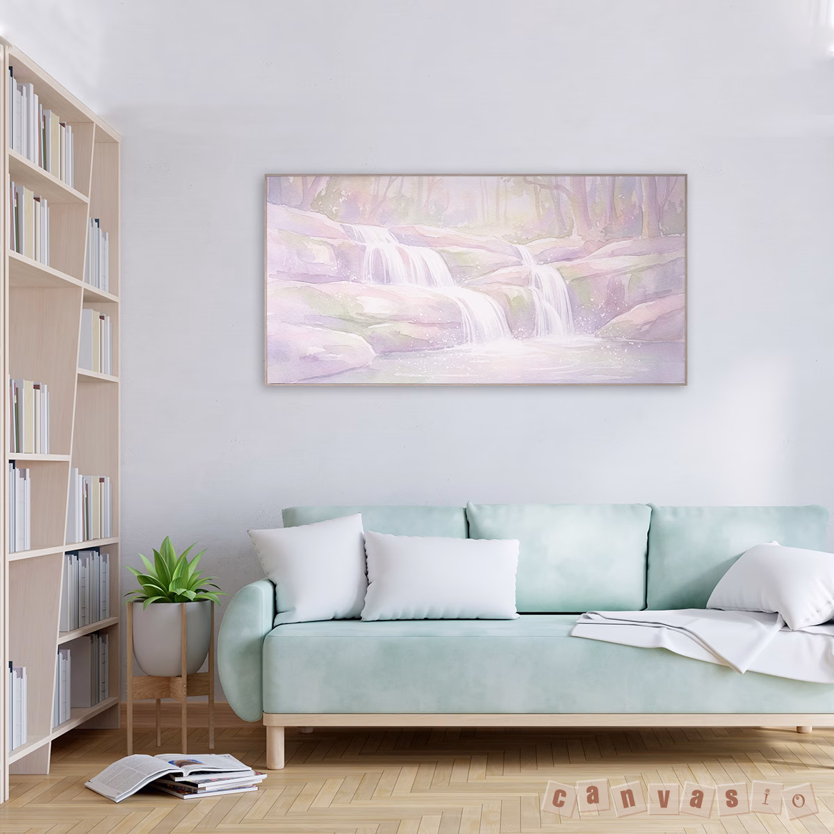 Tranh canvas phong cảnh suối nước | Mã KAP-PC 0040 Tranh canvas phong cảnh suối nước | Mã KAP-PC 0040