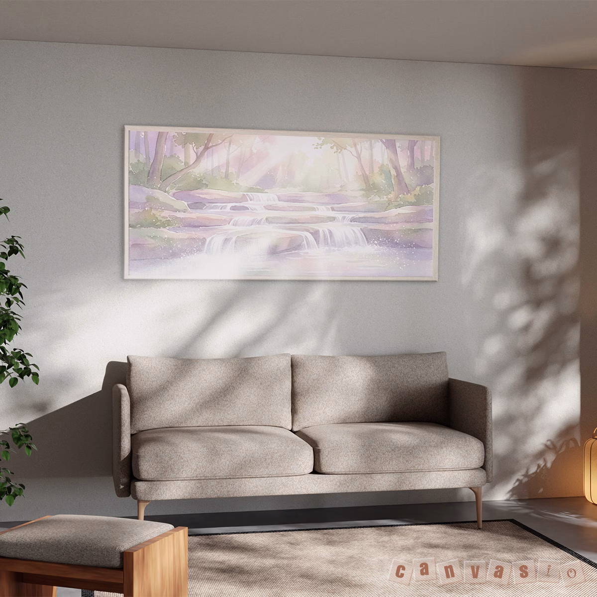Tranh canvas phong cảnh suối rừng nghệ thuật | Mã KAP-PC 0041 Tranh canvas phong cảnh suối rừng nghệ thuật | Mã KAP-PC 0041