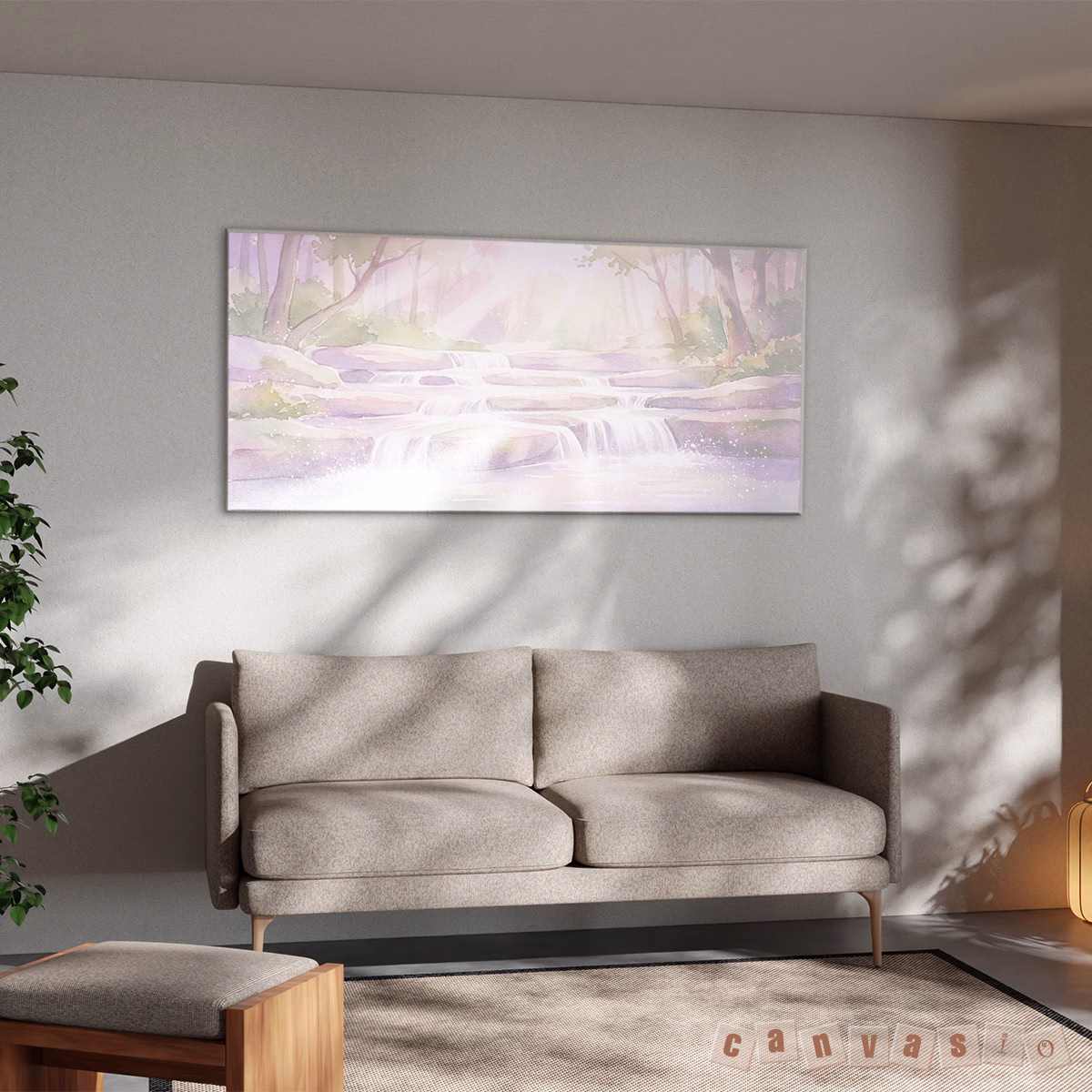 Tranh canvas phong cảnh suối rừng nghệ thuật | Mã KAP-PC 0041 Tranh canvas phong cảnh suối rừng nghệ thuật | Mã KAP-PC 0041