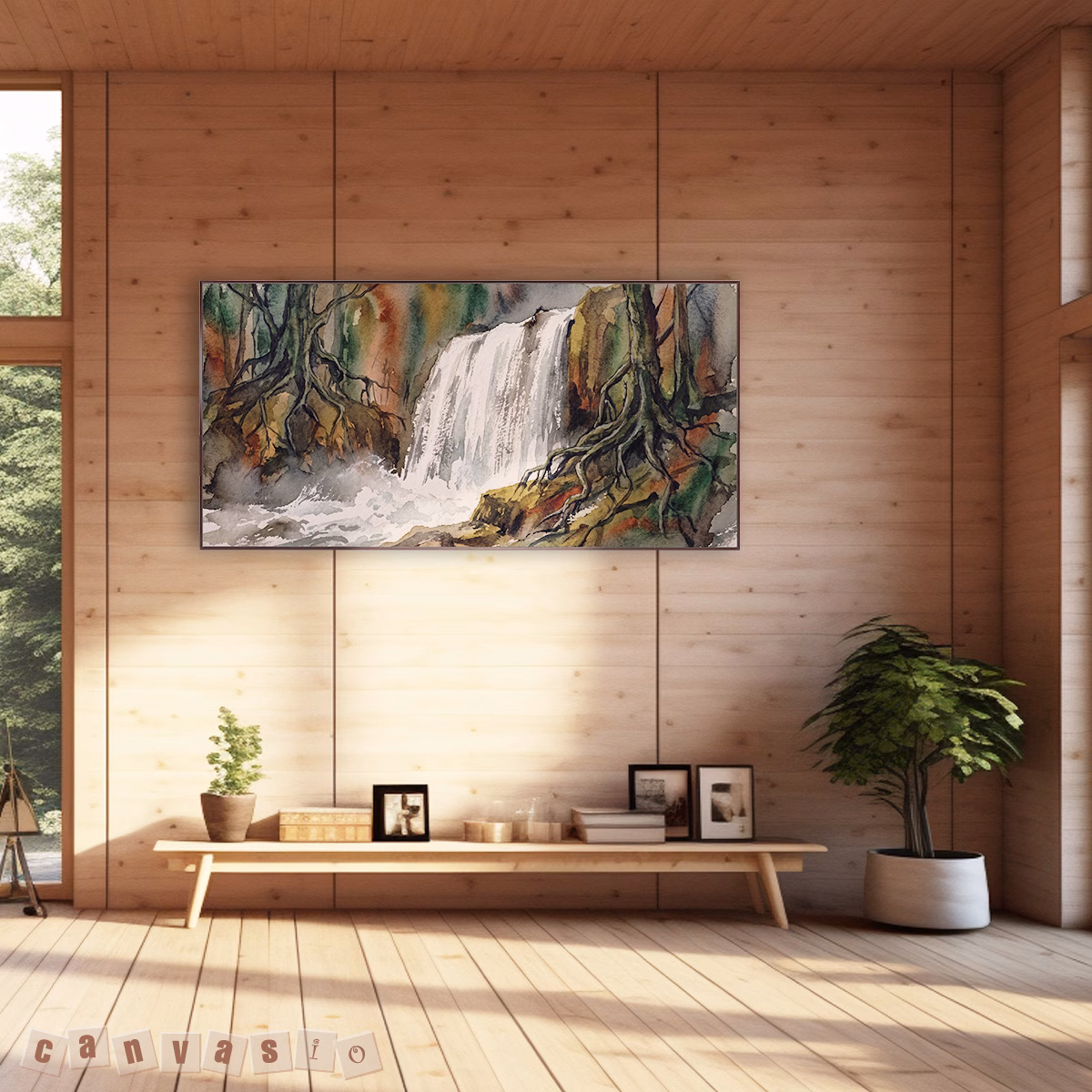 Tranh canvas phong cảnh thác nước | Mã KAP-PC 0025 Tranh canvas phong cảnh thác nước | Mã KAP-PC 0025