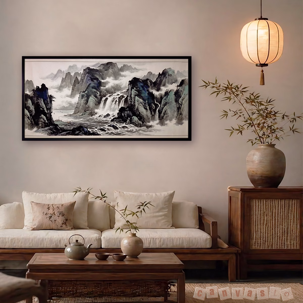 Tranh Canvas sơn thủy hữu tình | Mẫu KAP-PC 0028 Tranh Canvas sơn thủy hữu tình | Mẫu KAP-PC 0028