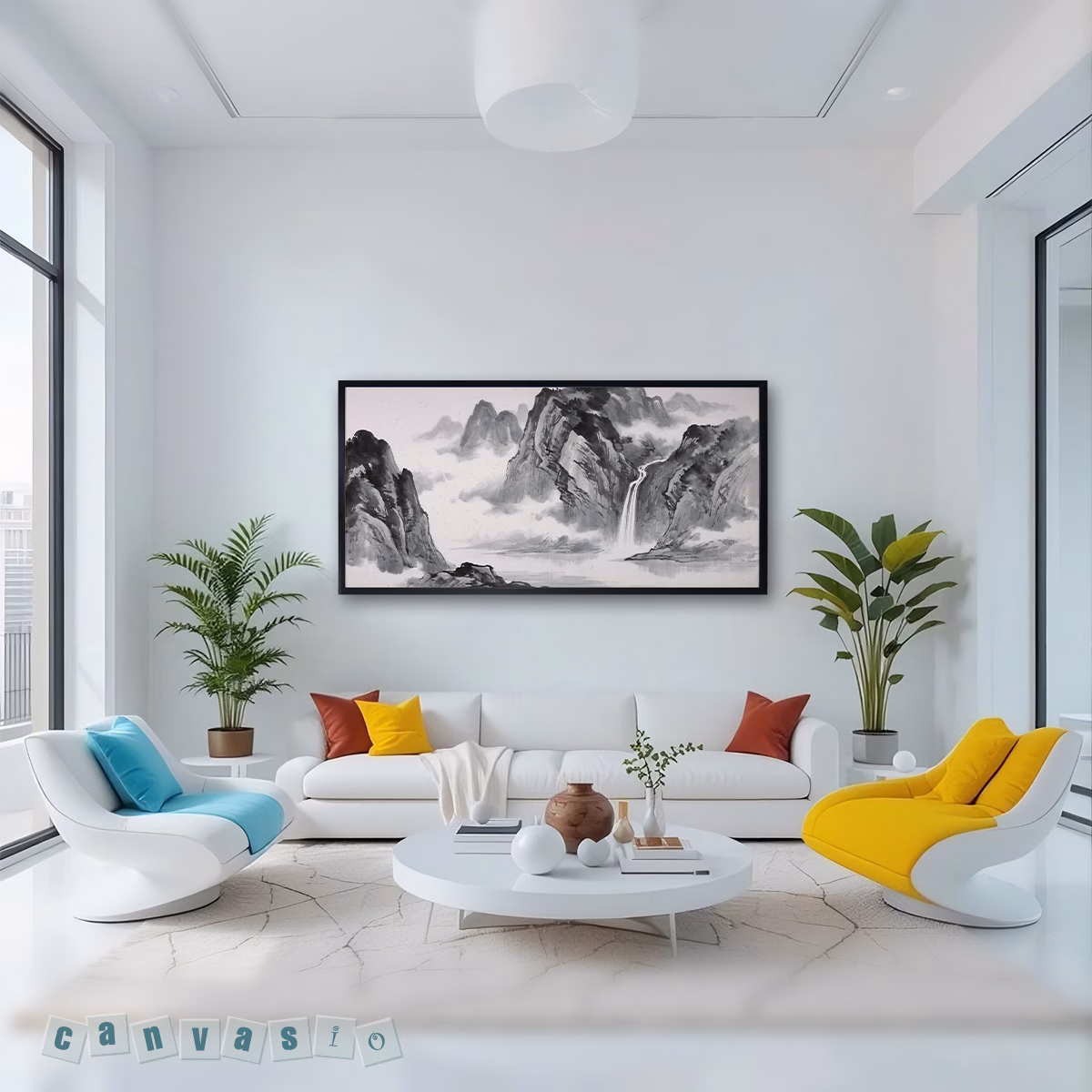 Tranh canvas sơn thủy hữu tình | Mã KAP-PC 0039 Tranh canvas sơn thủy hữu tình | Mã KAP-PC 0039