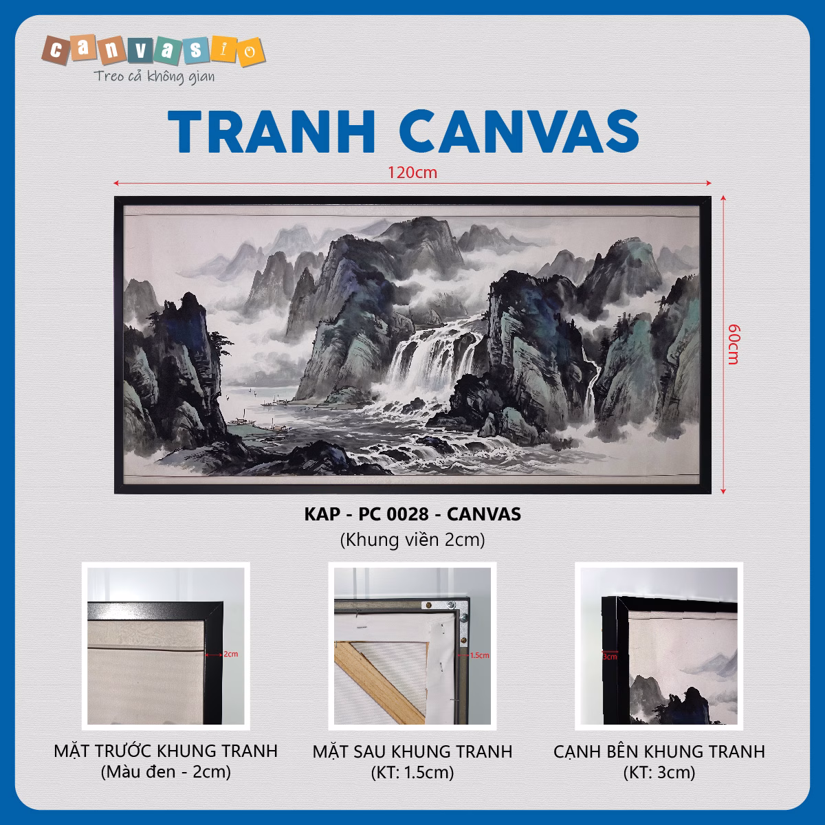 Tranh Canvas sơn thủy hữu tình | Mẫu KAP-PC 0028 Tranh Canvas sơn thủy hữu tình | Mẫu KAP-PC 0028