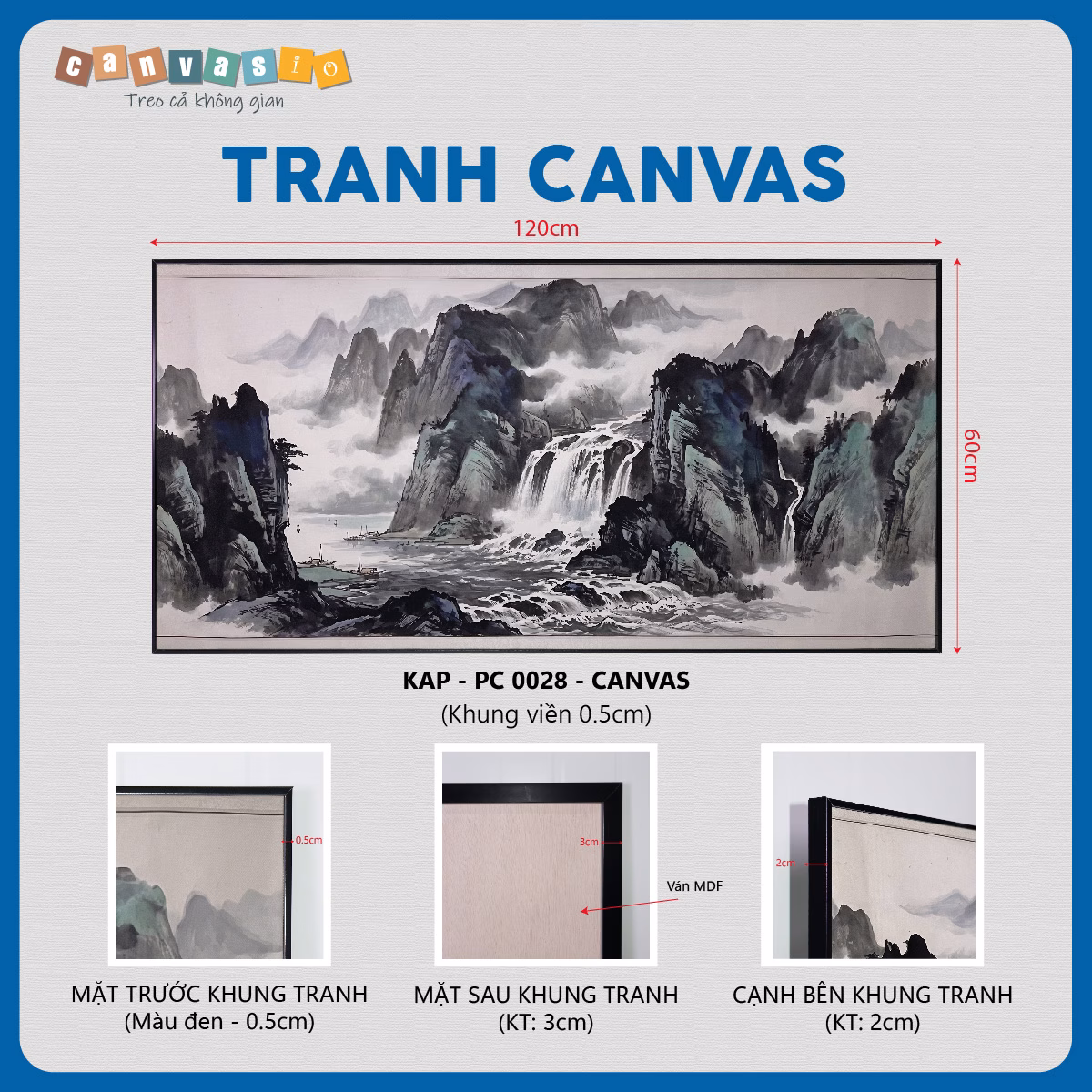 Tranh Canvas sơn thủy hữu tình | Mẫu KAP-PC 0028 Tranh Canvas sơn thủy hữu tình | Mẫu KAP-PC 0028