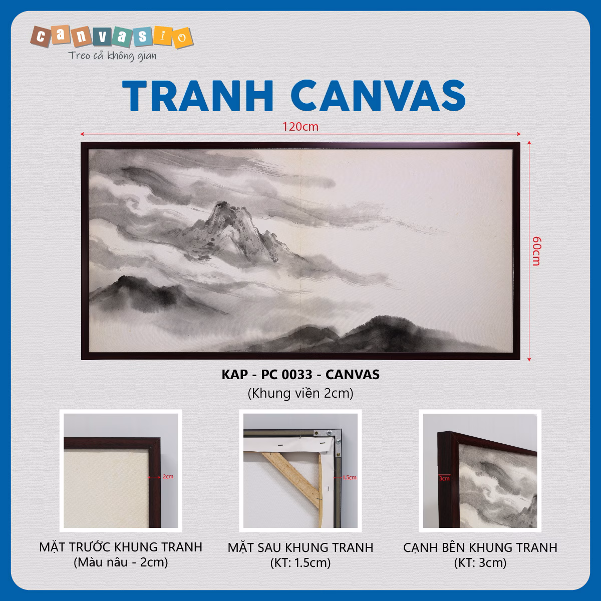 Tranh Canvas Sơn Thủy Hùng Vĩ | Mã KAP-PC 0033 Tranh Canvas Sơn Thủy Hùng Vĩ | Mã KAP-PC 0033
