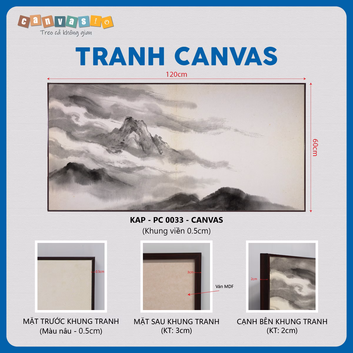 Tranh Canvas Sơn Thủy Hùng Vĩ | Mã KAP-PC 0033 Tranh Canvas Sơn Thủy Hùng Vĩ | Mã KAP-PC 0033