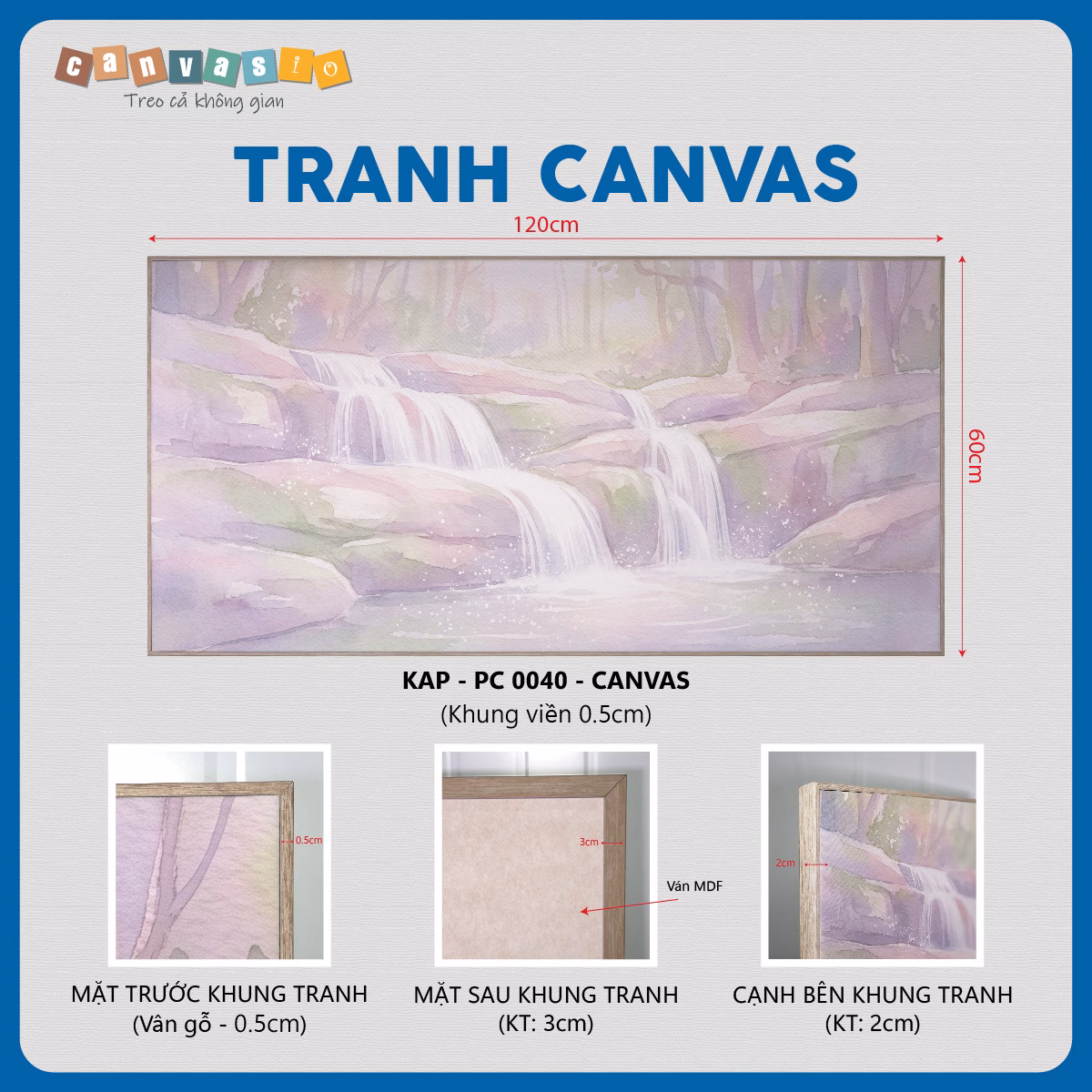 Tranh canvas phong cảnh suối nước | Mã KAP-PC 0040 Tranh canvas phong cảnh suối nước | Mã KAP-PC 0040