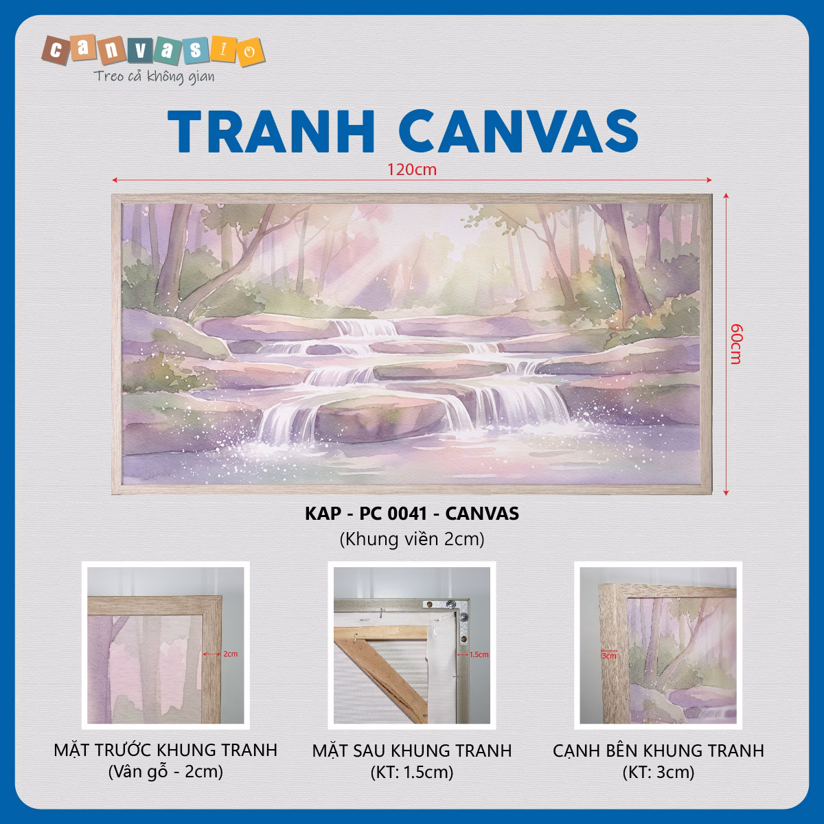 Tranh canvas phong cảnh suối rừng nghệ thuật | Mã KAP-PC 0041 Tranh canvas phong cảnh suối rừng nghệ thuật | Mã KAP-PC 0041