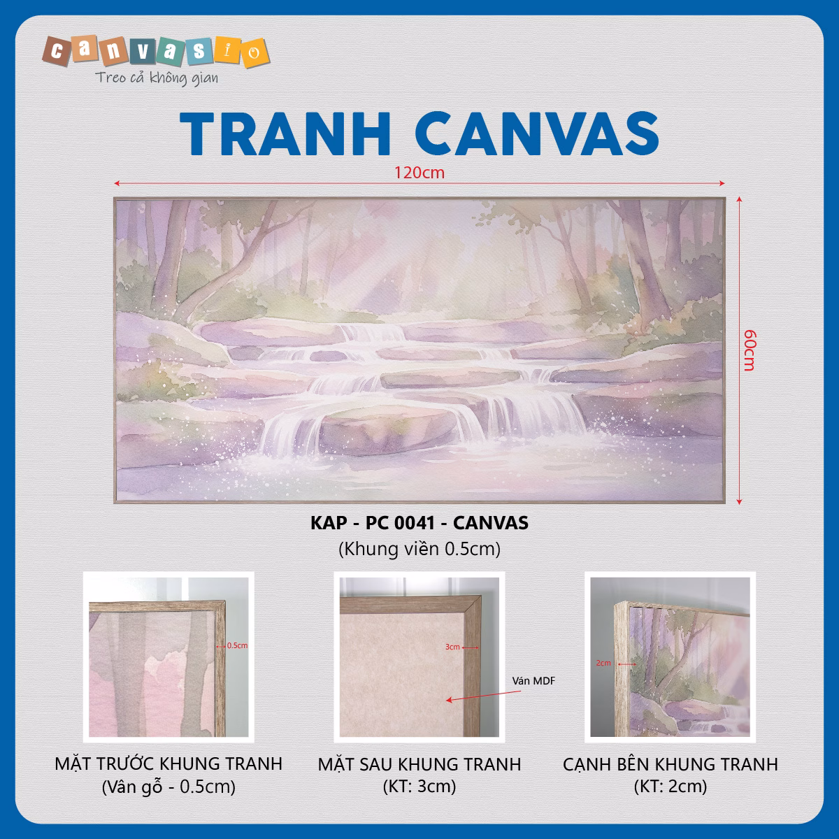 Tranh canvas phong cảnh suối rừng nghệ thuật | Mã KAP-PC 0041 Tranh canvas phong cảnh suối rừng nghệ thuật | Mã KAP-PC 0041