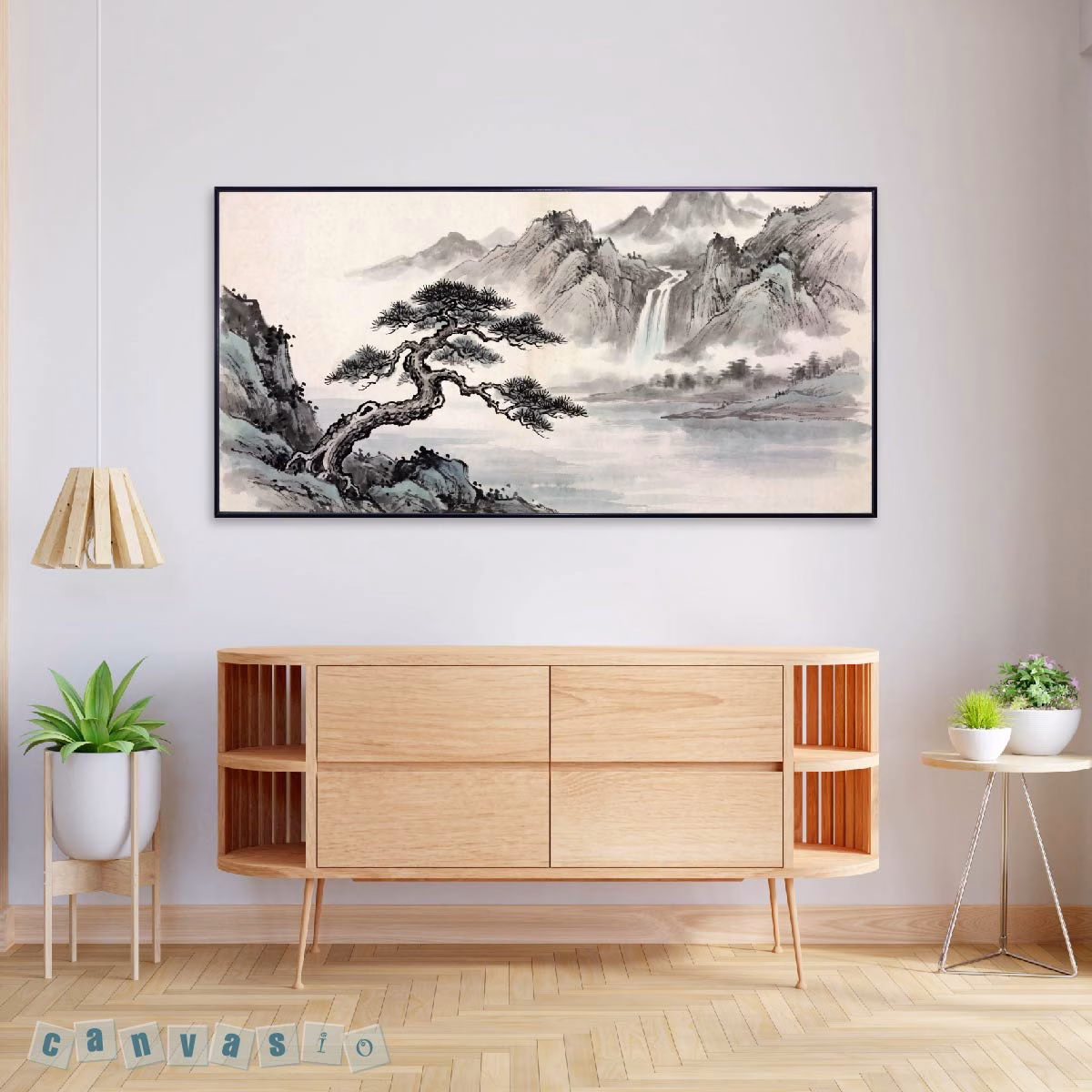 Tranh canvas phong cảnh thủy mặc | Mã KAP-PC 0043 Tranh canvas phong cảnh thủy mặc | Mã KAP-PC 0043