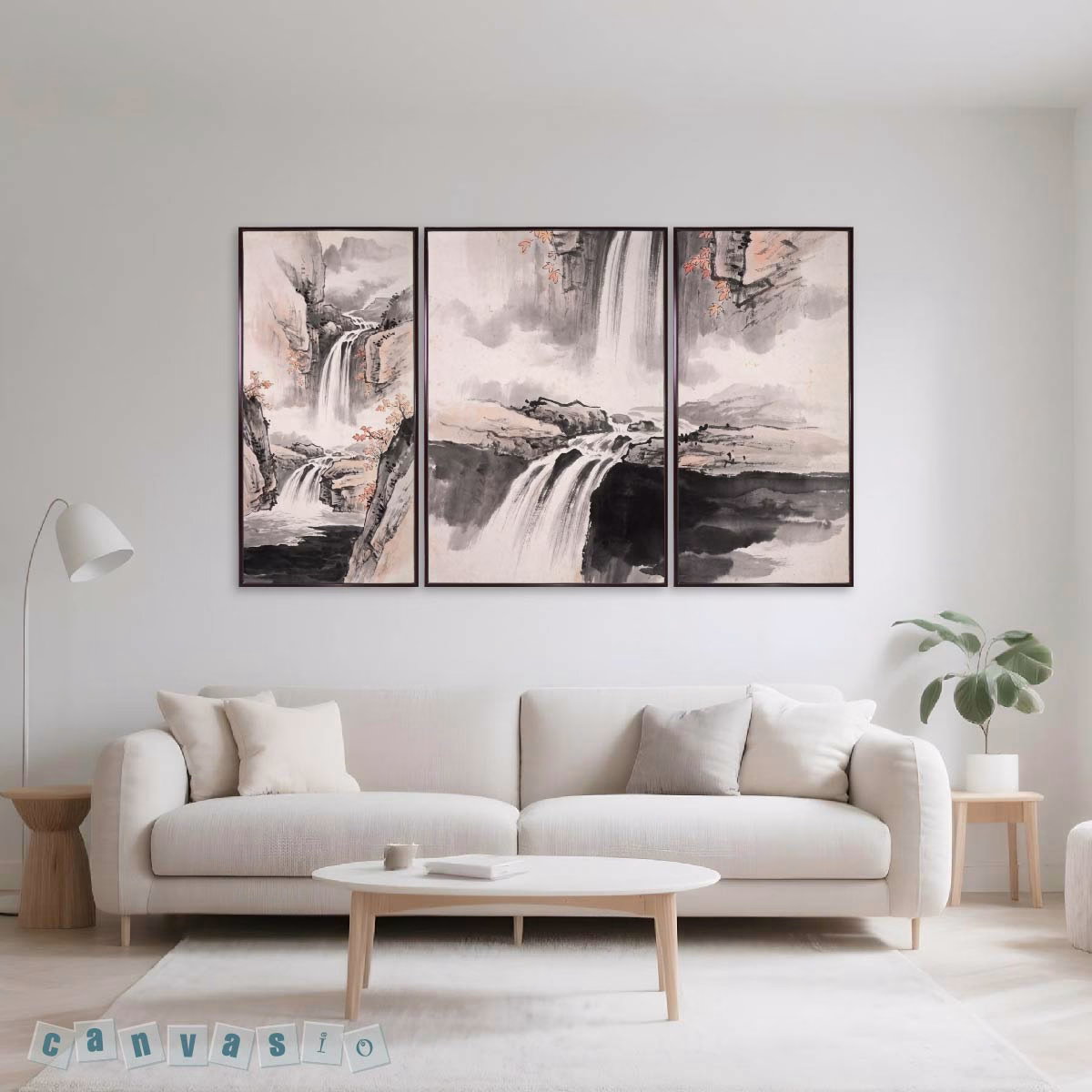 Tranh canvas bộ 3 bức phong cảnh thác nước sơn thủy hữu tình | Mã KAP-PC 0044 Tranh canvas bộ 3 bức phong cảnh thác nước sơn thủy hữu tình | Mã KAP-PC 0044