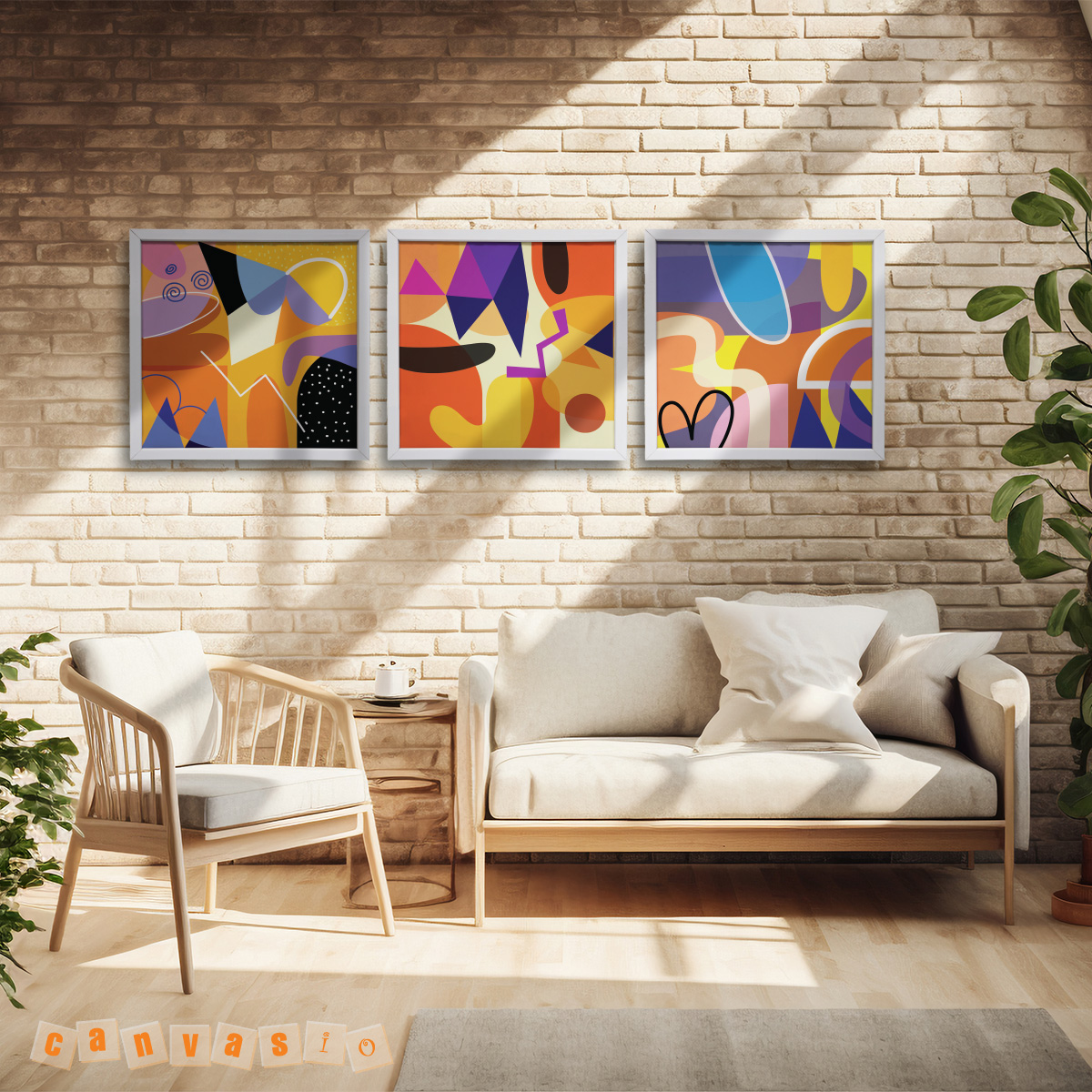 Tranh 3 tranh canvas trừu tượng hiện đại | Mã KAP-TT 0021 Tranh 3 tranh canvas trừu tượng hiện đại | Mã KAP-TT 0021