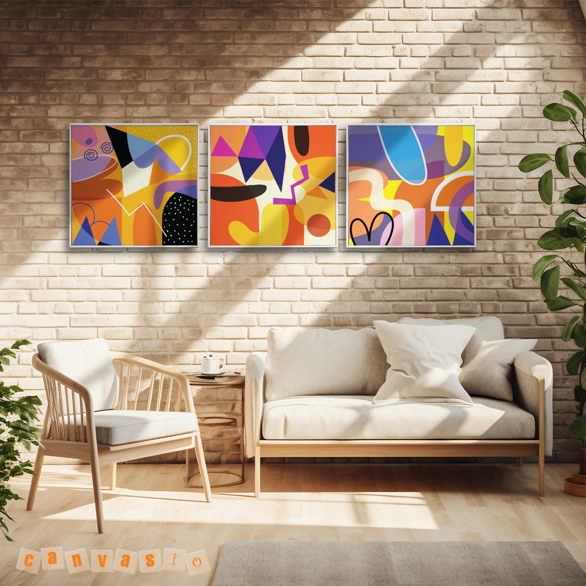 Tranh 3 tranh canvas trừu tượng hiện đại | Mã KAP-TT 0021 Tranh 3 tranh canvas trừu tượng hiện đại | Mã KAP-TT 0021