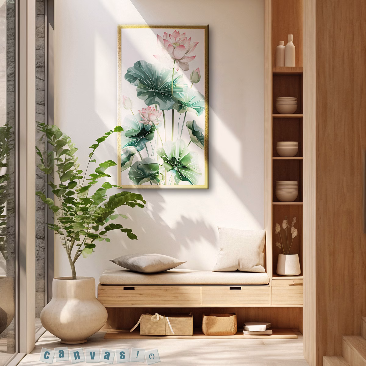 Tranh canvas hoa sen an yên sang trọng | Mã KAP-HS 0016 Tranh canvas hoa sen an yên sang trọng | Mã KAP-HS 0016
